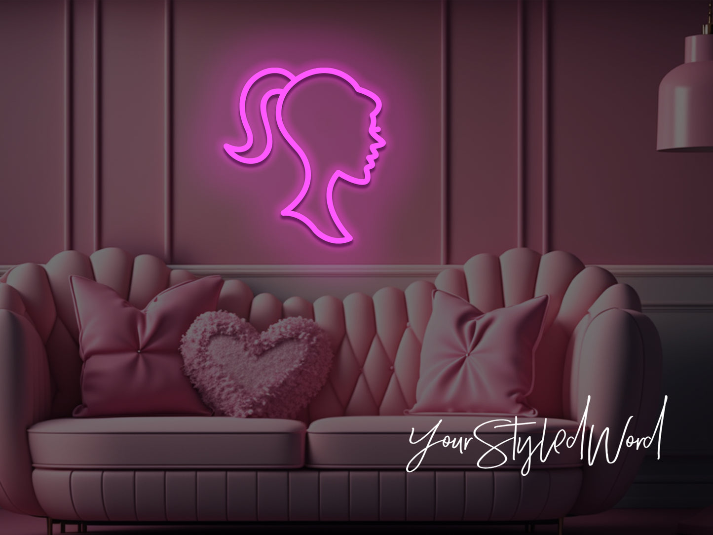 Barbie Portrait Neon LED Sign