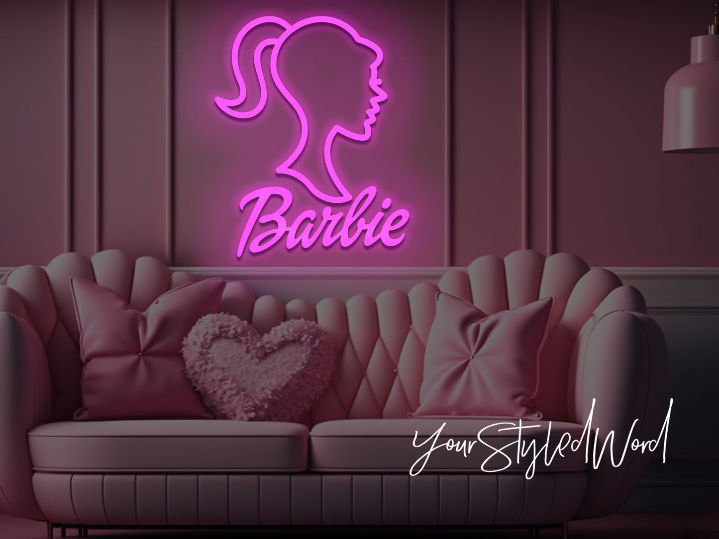Barbie Portrait Neon LED Sign