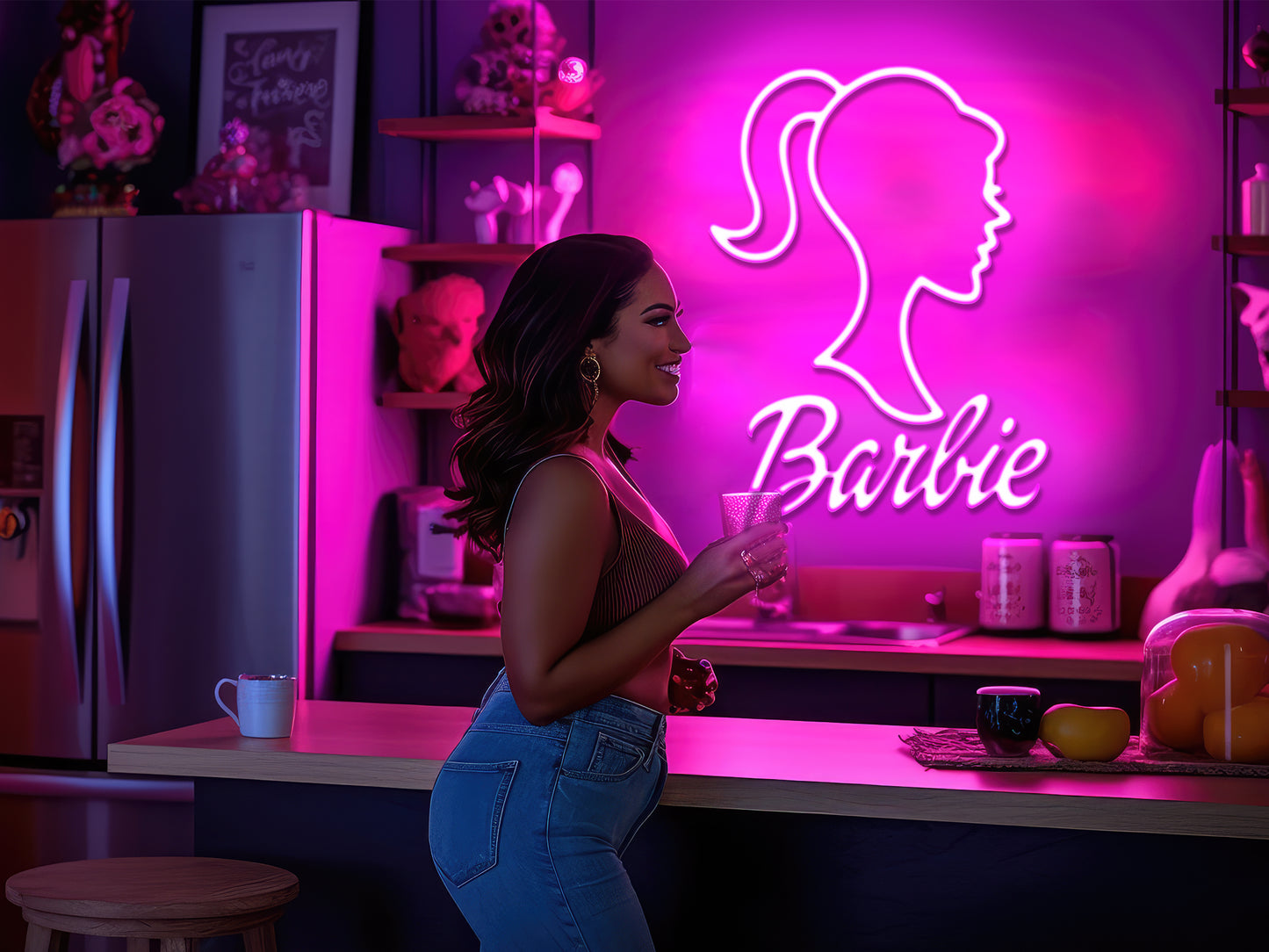 Barbie Portrait Neon LED Sign