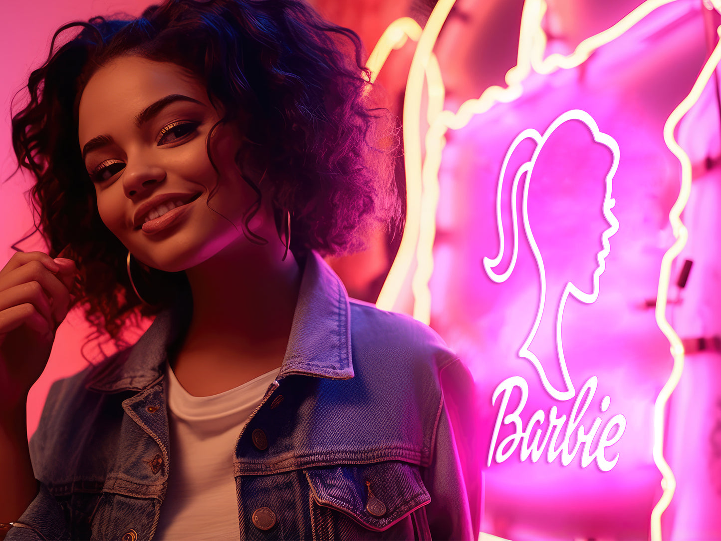 Barbie Portrait Neon LED Sign
