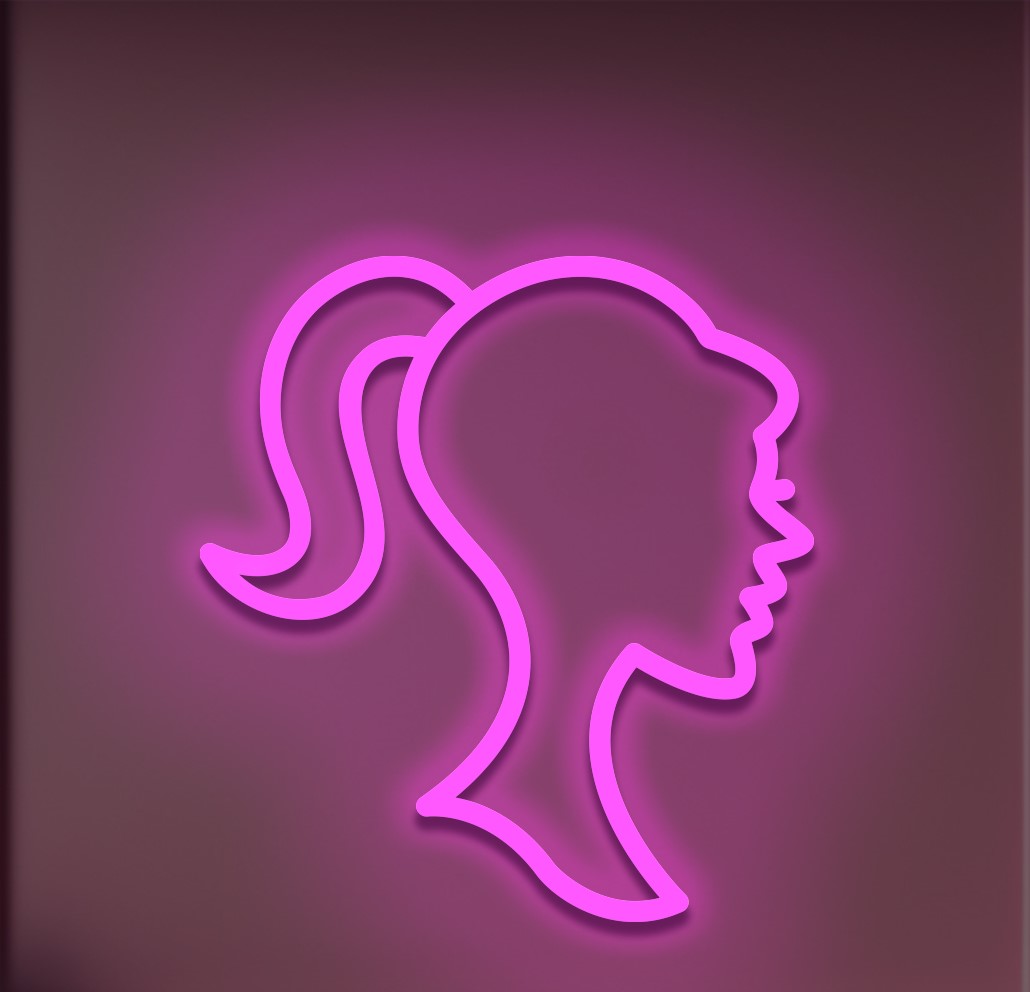 Barbie Portrait Neon LED Sign
